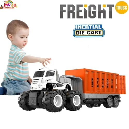 Image of 1:43 Metal Toys Alloy Diecast Truck Set Toy, Diecast Miniature Car Model (Pack Of 1) (Logistic Truck),Assorted