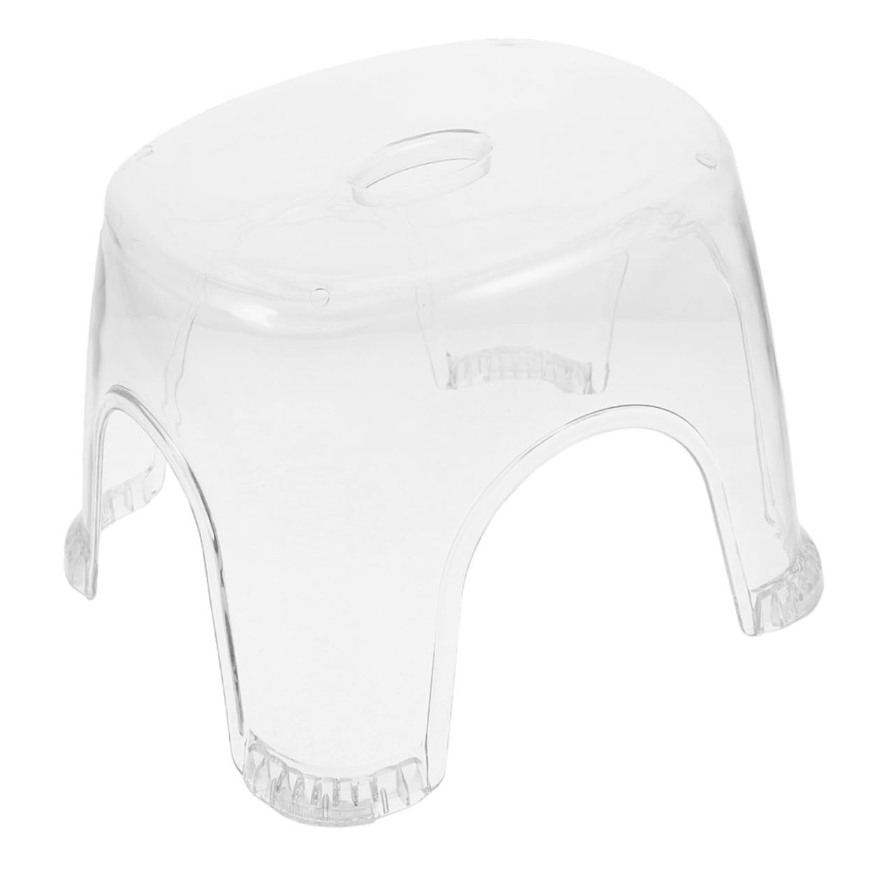 Tabouret de bain transparent antidérapant et marchepied stable en PP