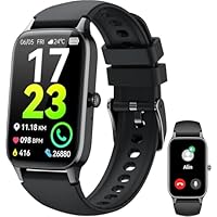 Smartwatch Herren Damen, 1,57" HD Fitnessuhr Herren mit Telefonfunktion, Wasserdicht Smart Watch 110+ Sportmodi, Fitness Tracker mit Herzfrequenz Schlafmonitor Schrittzähler, Sportuhr für Android iOS