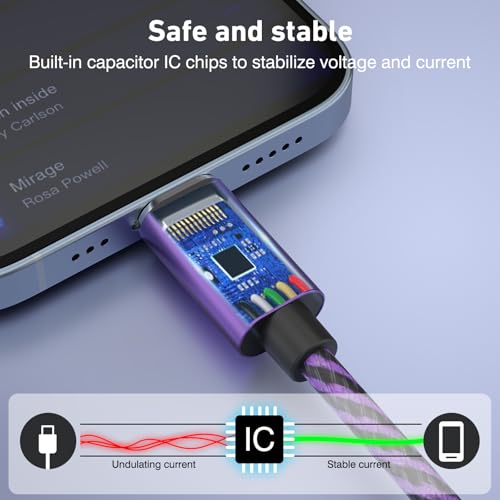Cargador para iPhone compatible con iPhone 14 13 12 11 Pro Max cable Lightning Aeibxiy de 5 piezas 4