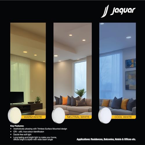 Image of Jaquar 6W Gem Trimless Round Surface Downlight Natural White Pack 1