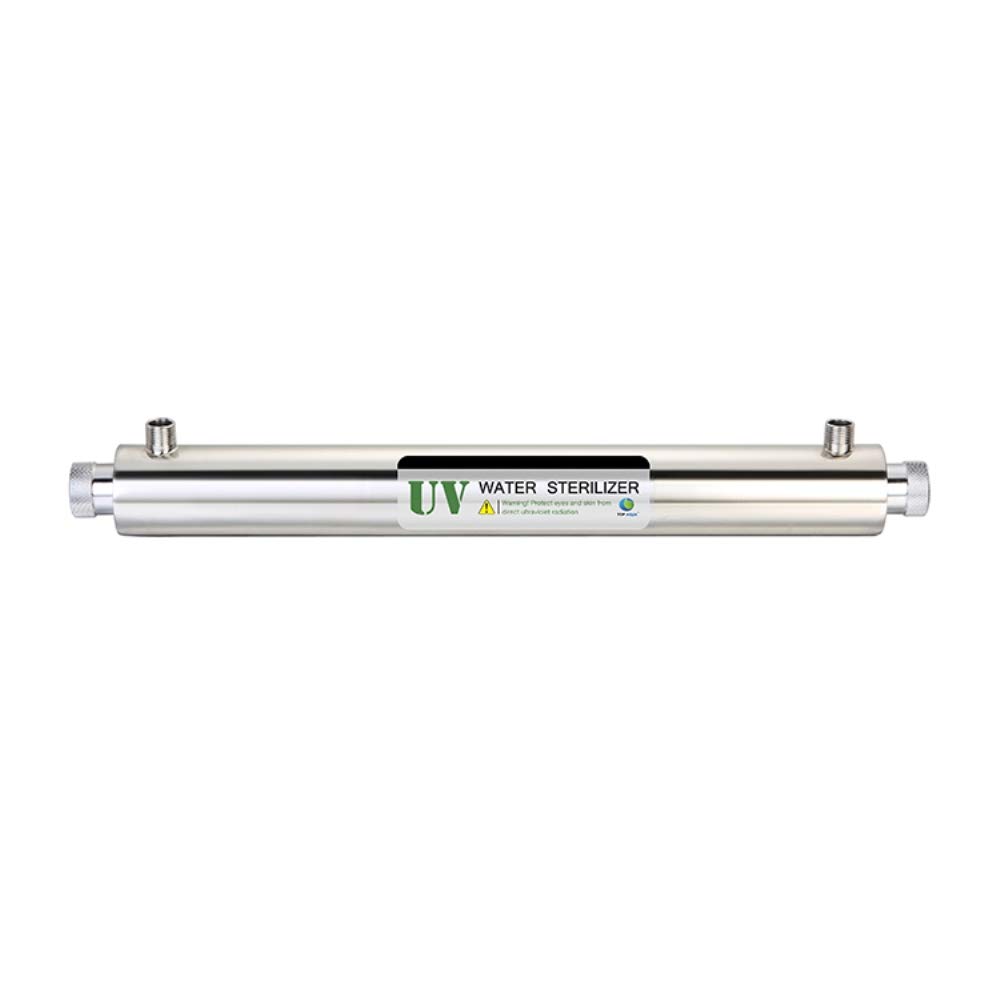 25W Ultra Violetto Acqua Disinfettante Sistema Di Filtrazione UV 6GPM (1.4 T/H) Ultra Violetto Luce Ingresso/Uscita 1/2 "Maschio Per Tutta La Casa Filtro Acqua Purificatore