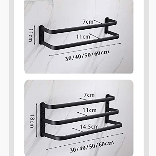 Porte-serviettes en aluminium multicouche blanc double couche mural - 8
