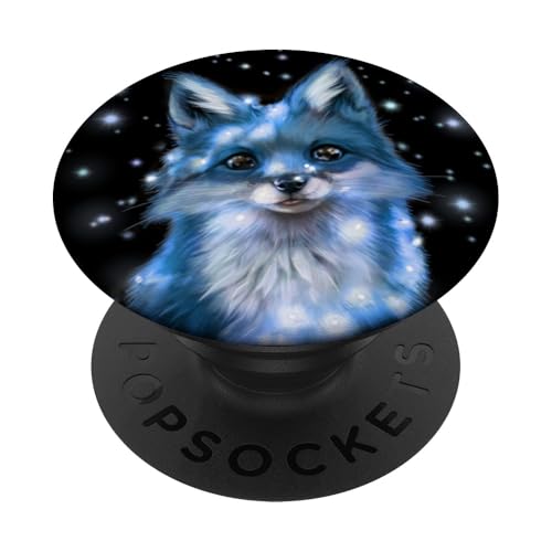 PopSockets süßer Eis Fuchs Chibi Glühwürmchen PopSockets PopGrip: Ausziehbarer Sockel und Griff für Handys/Tablets mit Tauschbarem Top