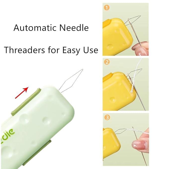 MURTISIDDH New Upgraded 3 in 1 Automatic Needle Threaders Seam Ripper with Magnetic Storage Box, Needle Threaders Quick Sewing Kit(Pack of 1,Multicolor) 2