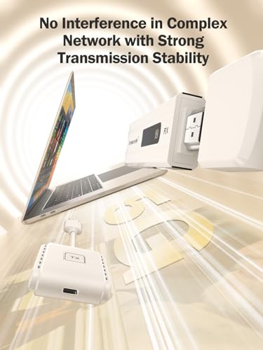 Image of Lemorele Wireless HDMI Transmitter and Receiver Kit (HDMI Version), 2.4 /5G WiFi 50M 1080P Full HD, for Transmitting Video and Audio from Laptop /Camcorder /TV Box to HDTV /Projector /Monitor