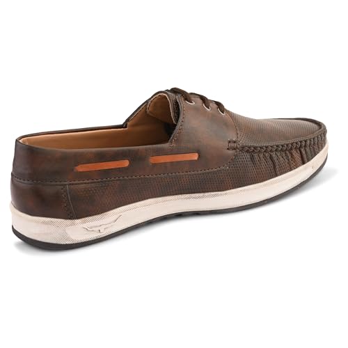Image of Centrino Driving Loafers for Man | Shoes for Men Stylish | Casual Slip-On Moccasins | Cushioned Insole | Lightweight Comfortable Mens Loafer Shoes | Hand-Stitched Design | Slip On Shoes for Man Outings (9494)