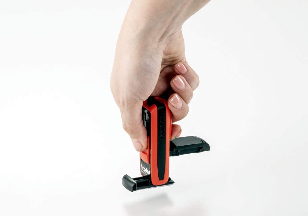 Trodat 9512 - Timbro personalizzato personalizzato con stampa tascabile, dimensioni: 47 x 18 mm, per 5 righe di testo (nero/blu)