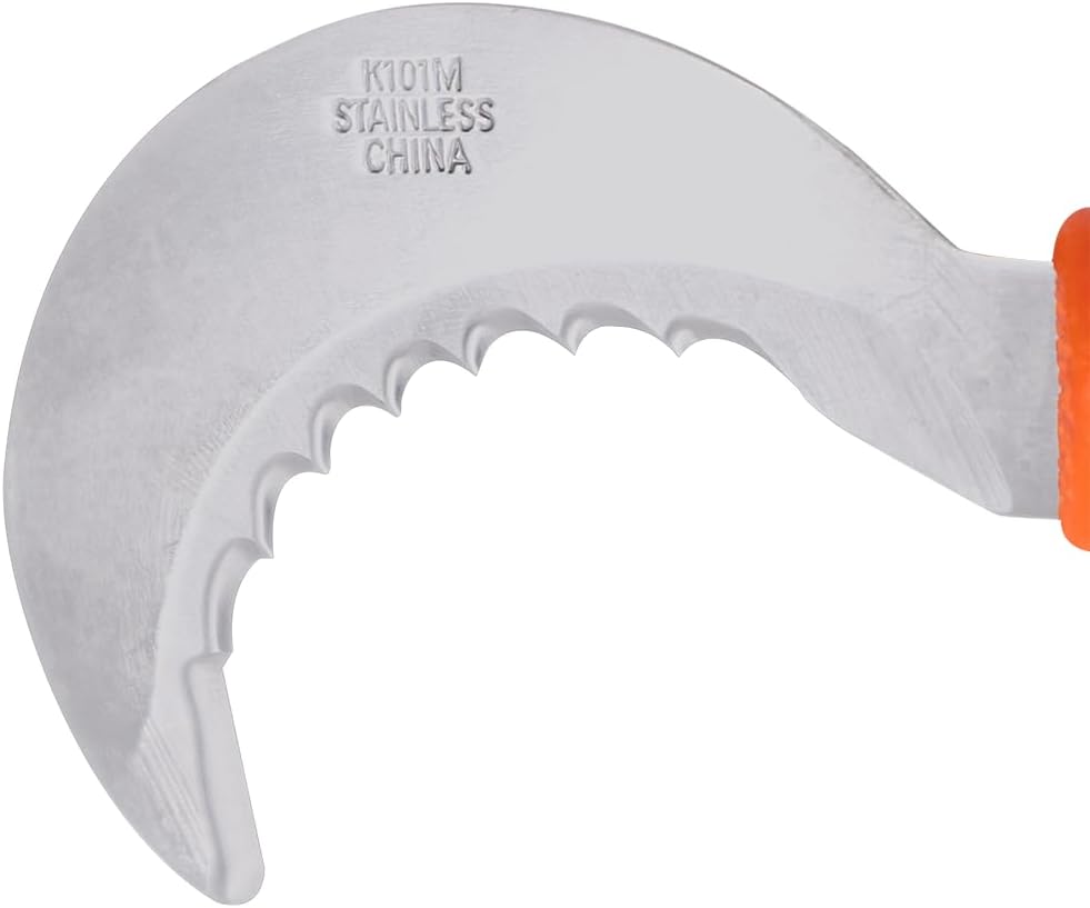 Zenport K101M Mini Harvest Utility Hook Knife, Grape and Melon, 2.5 Inch Stainless Steel Blade, Orange - 3 Pack