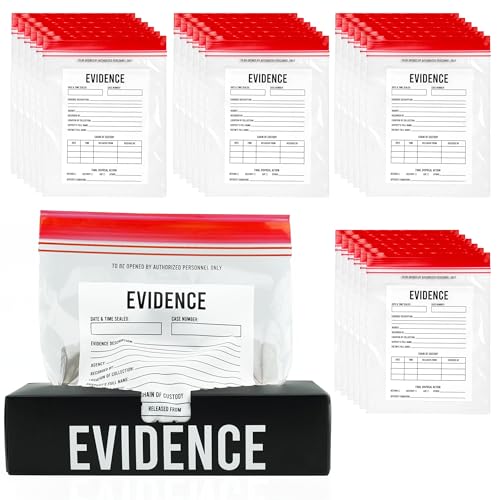 Evidence Bags 25 Pack Police Party Favors Murder Mystery Decorations