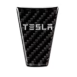 TopDall Car Interior Steering Wheel Cover,Car Carbon Fiber Steering Wheel Decoration Cover Sticker for Tesla Model S and Model X