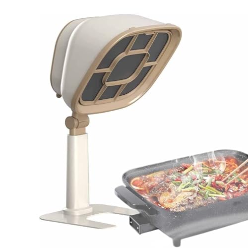 FHRKA Campana extractora portátil, Campana extractora de sobremesa de succión Fuerte, Campana extractora portátil 3200 RPM, filtrado de Humos (White)