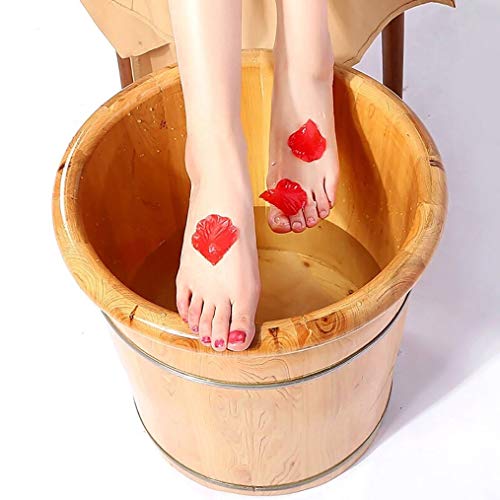 Balde para pedicure y masaje para pies de madera miniatura 4