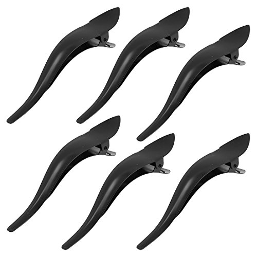 uxcell Metal Women Bent Single Prong Hairstyle Beak Hair Clip 6pcs Black