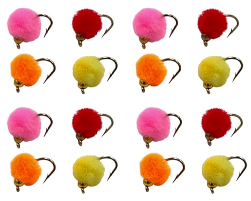 Mouches pour pêche à la truite à tête perlée taille 12 en lot de 12