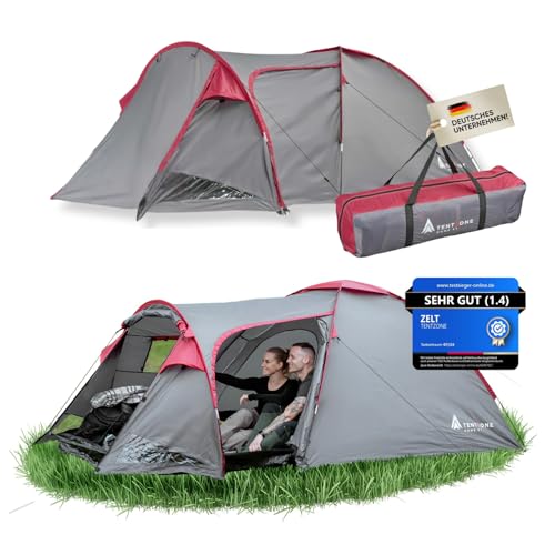 TENTZONE Dome01, Wasserdicht 4000mm, 2-3 Personen Campingzelt, Vorraum mit...
