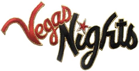 ETDesign #E03464 Las Vegas,Vegas Night Casino Embroidery Iron On Applique Patch-6 1/2" by 3"