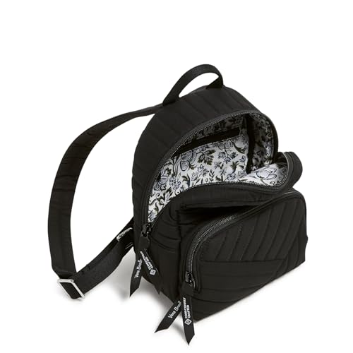 Image of Cotton Mini Backpack Purse, Black