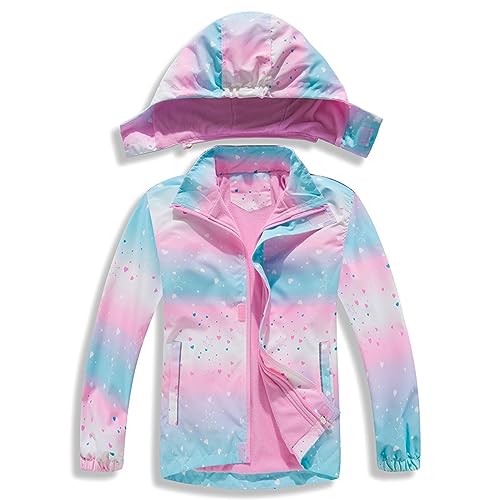 Toddler Girls Rain Coat Rain Jacket Zip Hooded Lightweight Coats Casual Kids Girls Lined 4t Clothes2