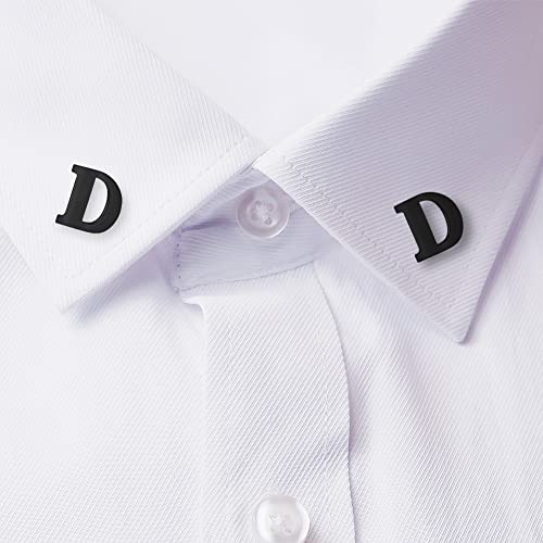 Image of HONEY BEAR Initial Alphabet Letter Lapel Pins Collar Badge Brooches for Mens /Womens Shirt Dress Decoration Black