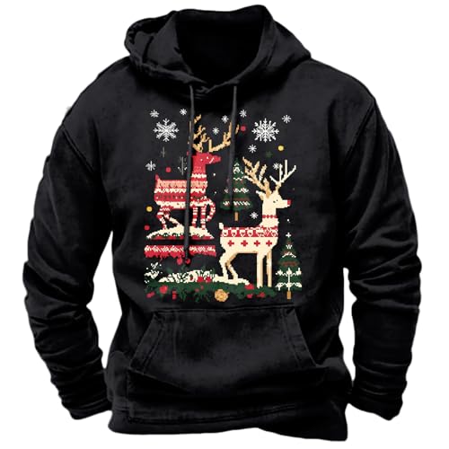 Image of domirica Hoodies For Men Western Cowboy Pullover Big And Tall Comfort Fashion Cool Novelty Graphic Hooded Sweatshirt