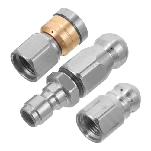 SUPVOX 3Piezas Boquilla Rociadora De Inoxidable Para Desagües De Suministro De Cocina Destapador De Alcantarillado Herramienta De Limpieza Eficaz