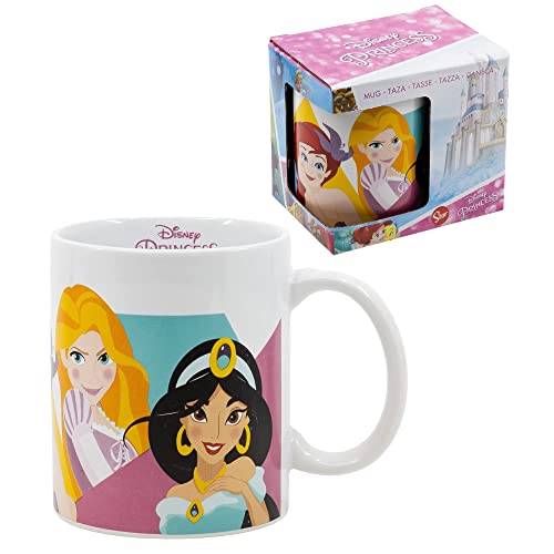 Tasse en céramique Princesses Disney modèle mug de petit déjeuner 325 ml dans un emballage pour enfants
