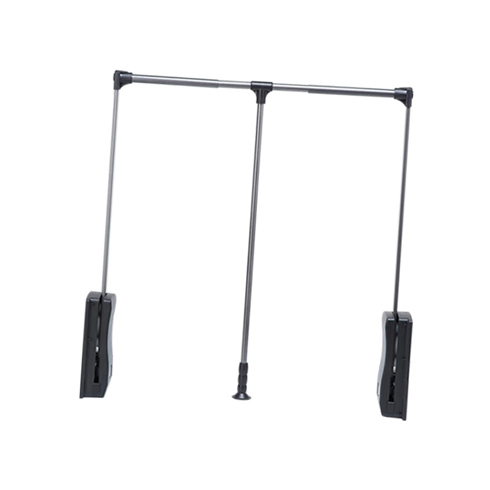GTHTUHFD Pull Down Wardrobe Rail,Double Buffering,Adjustable Width Closet Rod,For Cloakroom,15Kg Load Capacity Color 1-W-960-1240mm