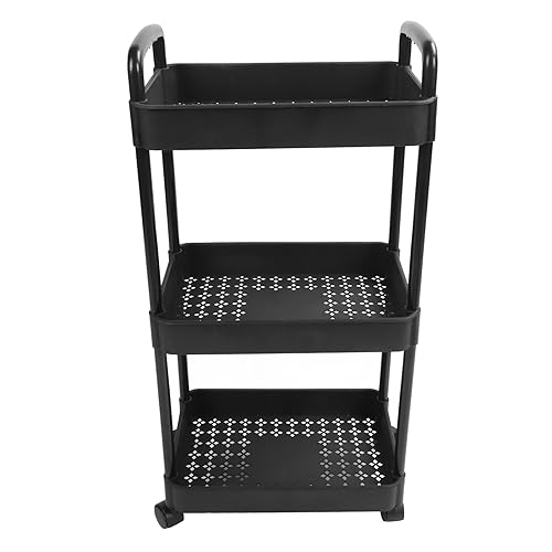 SIXRUN Cart de Almacenamiento Enrollable de 3 Niveles, con Múltiples Capas Estructura Extraíble de Plástico de Plástico Diseño Simple y Elegante para la Cocina