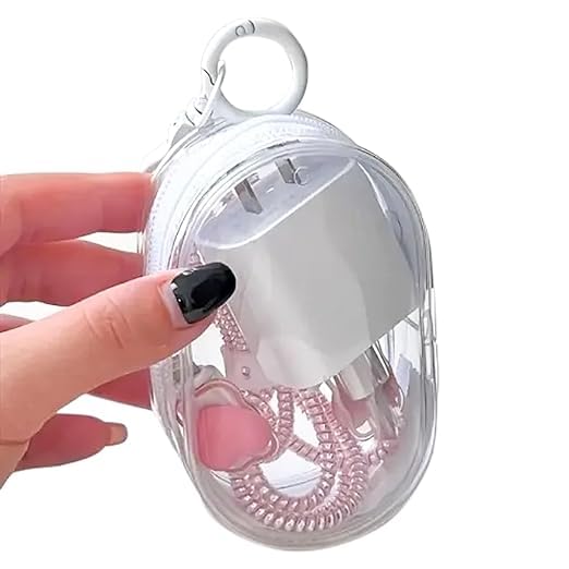 Image of Travel Cable Organizer Practical Earbud Pouch for Earphones Lipstick Earbuds 9.5cmx5.5cmx14cm White|Portable Audio & Headphones