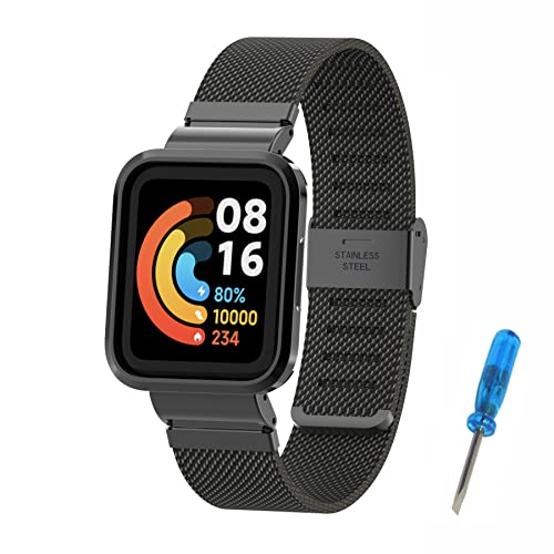SenMore Compatible con Xiaomi Redmi Watch 2 Lite Correa Banda, Pulsera de Metálica Reemplazable para Redmi Watch 2 Lite Correa