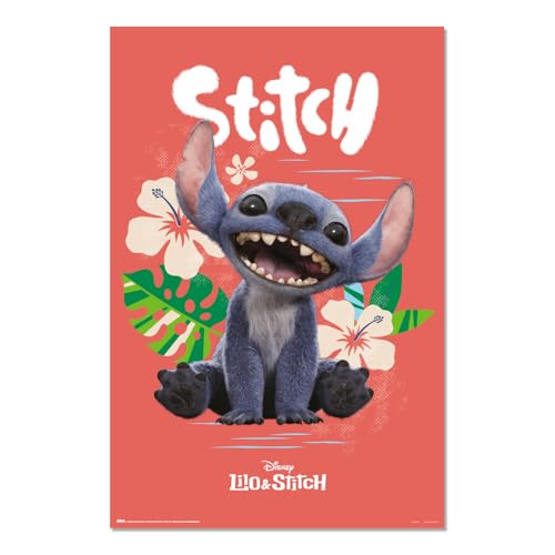Grupo Erik - Poster Disney Stitch, Live Action - 61x91,5cm - Deco Maison, Decoration Murale, Affiche Décorative