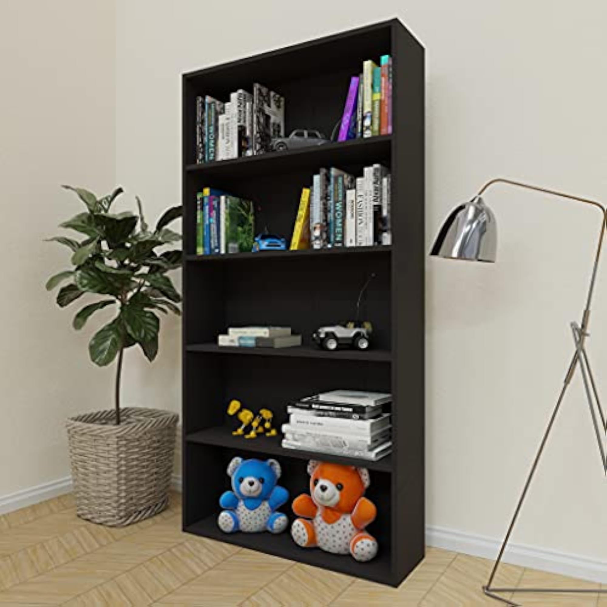 Multi Purpose Engineered Wood Bookshelf Storage Rack