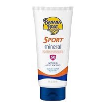 Banana Boat Sport Mineral Sunscreen SPF 50 Lotion, 5Fl Oz | Zinc Oxide Sunscreen Lotion, SPF 50 Sunblock, 5Fl Oz