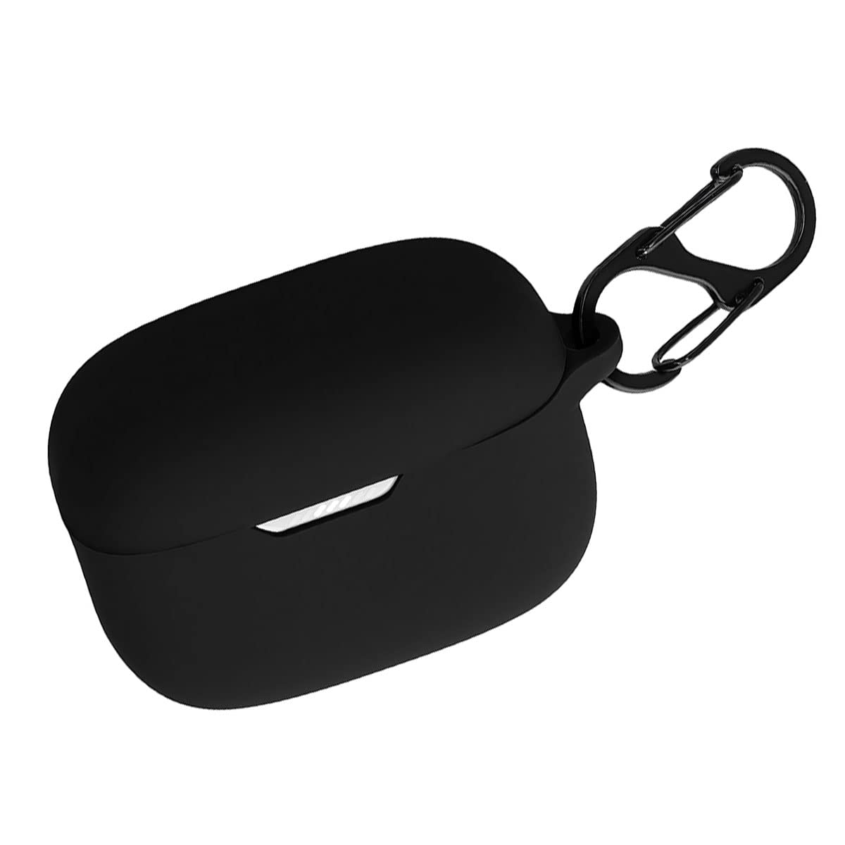 KACA Protective Shockproof Silicone Cover Case with Buckle Compatible with Jbl Tune 230Nc/235Nc TWS Earbuds(Black)