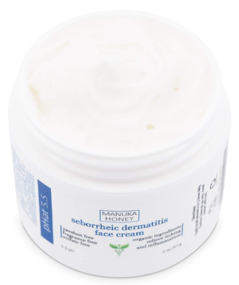 Seborrheic Dermatitis Cream with Manuka Honey, Coconut Oil and Aloe Vera Moisturizing Face and