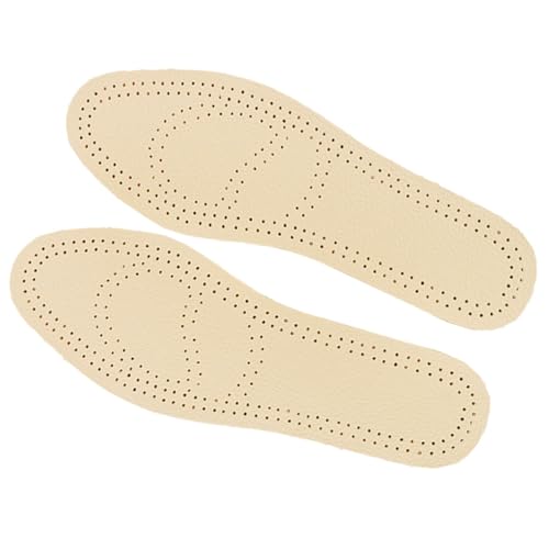 DECOMELODY 2 pares Plantillas Deportivas de Cuero de Vaca Transpirables y Antiolor para Pies Talla Amortiguación y Reducción de Fatiga para Calzado Deportivo y Casual