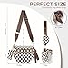 Bum Bag Crossbody Bags for Women Fashion Waist Packs Large Fanny Packs Belt Bag Checkered Purse Handbags Wallets Purses Trendy Shoulder Bag (Checkered White Browm, One Size)