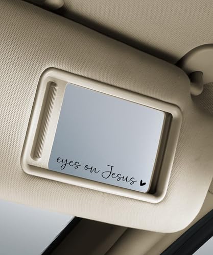 Image of SCUARI 2PCS Car Stickers,Christian Car Decals,Jesus Stickers for Cars,Car Accessories Rearview Mirror Decal,Vinyl Tumbler Affirmation Reminder Faith Religious Sticker,Fit for Most Cars (Black)