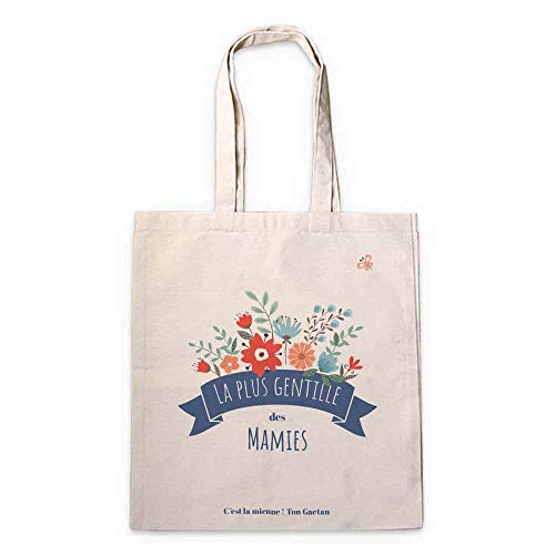 CADEAUX.COM - Tote Bag Personnalisable - 100 % Coton Recyclable - Idée Cadeau Personnalisé Avec Prénom et Message - Naturel/Écru Cover