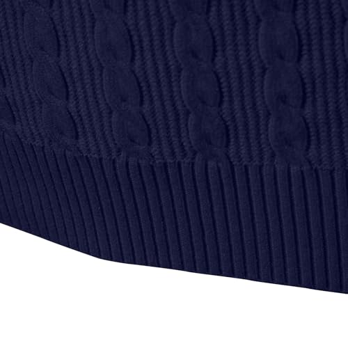 Men's Quarter Zip Up Sweater Slim Fit Long Sleeve Muscle Tops Stand Collar Twisted Knitwear Turtneck Pullover Sweater3