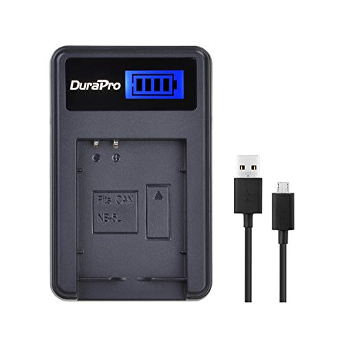 DuraPro NB-5L Battery LCD Charger for Canon PowerShot SX200 IS,SX210 IS,SD990 IS,SD700 IS,SD790 IS,SD800 IS,SD850 IS,SD870 IS,SD880 IS,SD890 IS,SD900,SD950 IS,SD970 IS Digital Cameras