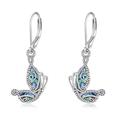 abalone butterfly earrings