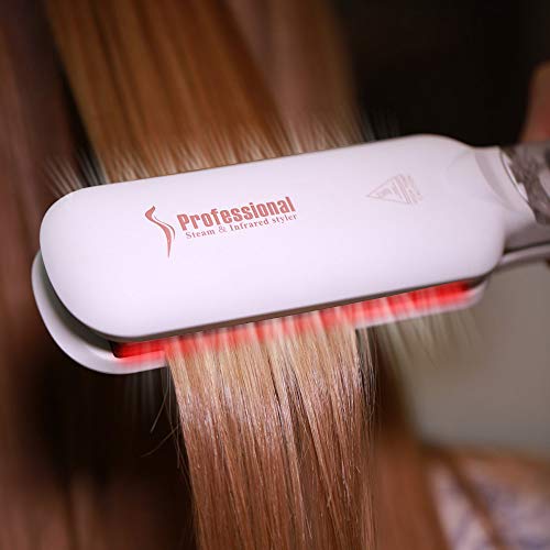 Plancha de pelo con vapor y cerámica turmalina 2 pulgadas miniatura 6