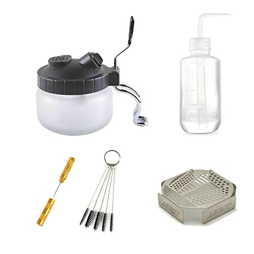 ABESTAIR Unidades 5 S multiusos aerógrafo sostenedor de cepillo limpieza eyewearlt pote de cristal frasco Oil Painting soporte cepillo pincel eyewearlt vertidor reparación botella de plástico