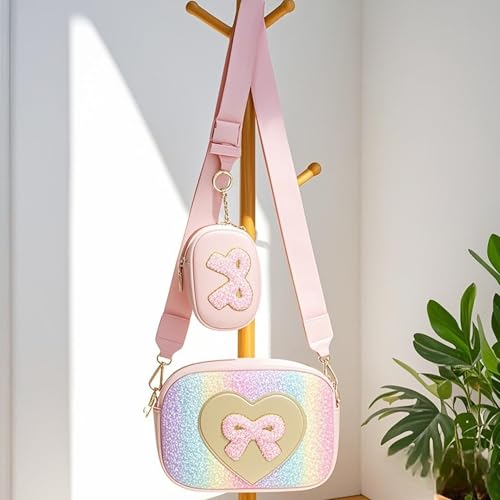 Image of I IHAYNER Birthday Gifts for Girl Kids Purse Little Girls Purse Crossbody Bag for Women Small Travel Shoulder Bags for Girls (Pink)