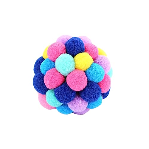 BUGUUYO for Cats Colorful Rattle Ball Random Color Engaging Chew Balls with Sound for Interactive Playtime for Kitten Training Entertainment