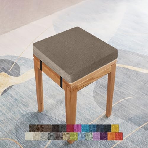 Lsjoaw 座布団 クッション 35X35X8CM 高反発 クッション 四角 ロック 座蒲 正座 スクエア タイプ 椅子 カバー取り外し可能 無地 洗える リビング ダイニング カラー6