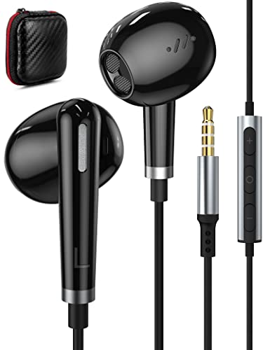 ACAGET écouteurs 3,5 mm,écouteurs avec Fil, Casque de Sport Intra-auriculaire stéréo avec Microphone,contrôle du Volume pour Samsung Galaxy A15 A15 A23...