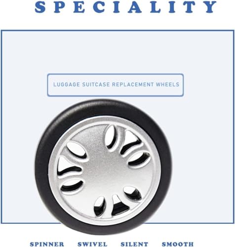 55mm Luggage Replacement Spinners - TPU Rubber Roller with Snap-on Center Cap Lightweight Smooth for Dual Wheels Spinner Suitcase,Travel Trolley,Wheel Bags,Carry on4